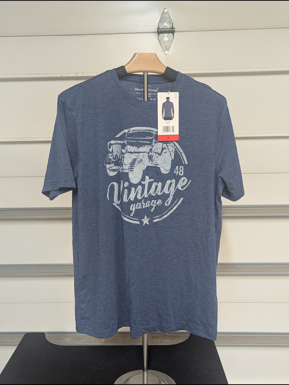 Vintage Garage Graphic Tee by Urban Pipeline - Heather Blue
